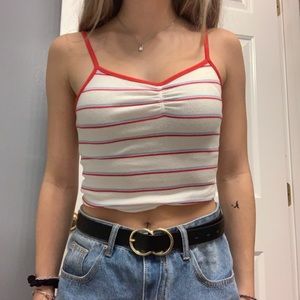Super Soft Striped Tank Cropped-Great for Layering